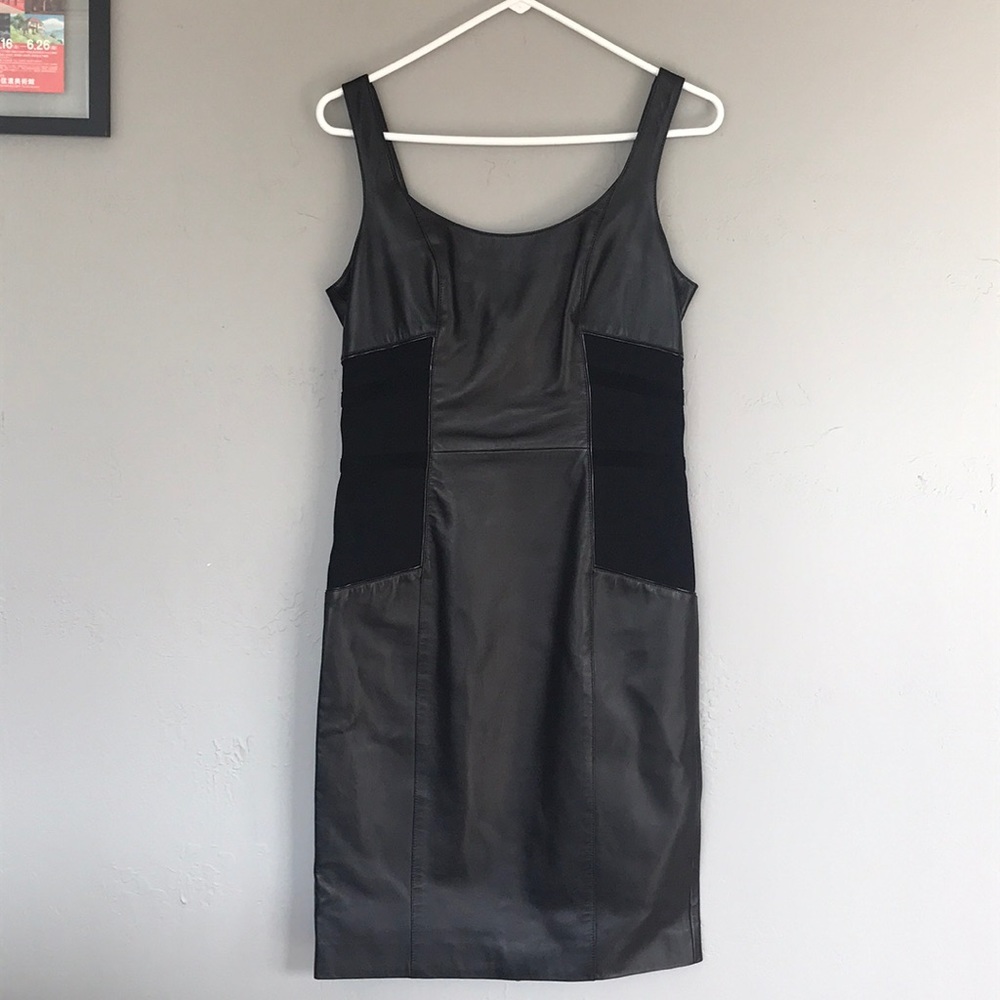 Versace leather dress 42 it